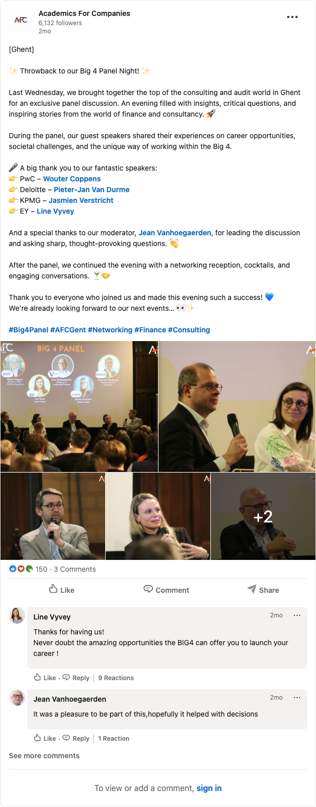 Big 4 Panel Ghent post